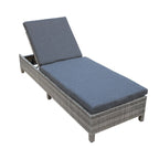 POHJOLA GARDEN SANDRA Aurinkotuoli, Polyrottinkinen Aurinkovuode, Harmaa, 198x70x30cm