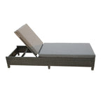 SANDRA Aurinkotuoli, Polyrottinkinen Aurinkovuode, Musta, 198x70x30cm