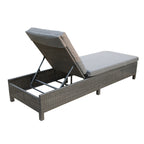 SANDRA Aurinkotuoli, Polyrottinkinen Aurinkovuode, Musta, 198x70x30cm