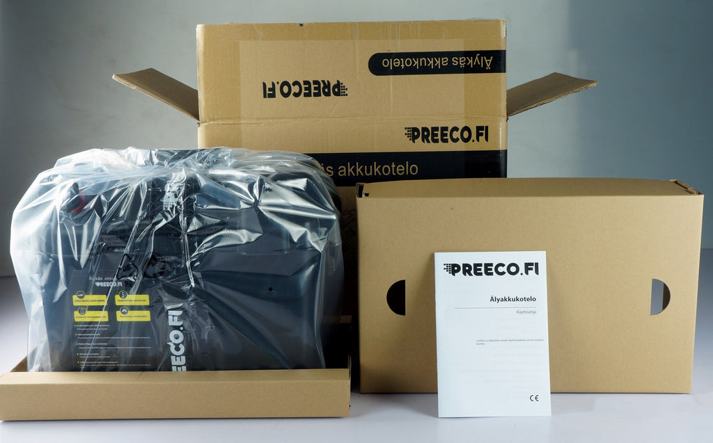 POHJOLA MOTORS Älykäs Akkukotelo USB-portilla, musta