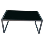 OUTLET! Ulkosohvaryhmä, puutarhasohva + puutarhapöytä, musta Joel - asiakaspalautus, B-laatu. Lue tuotekuvaus!