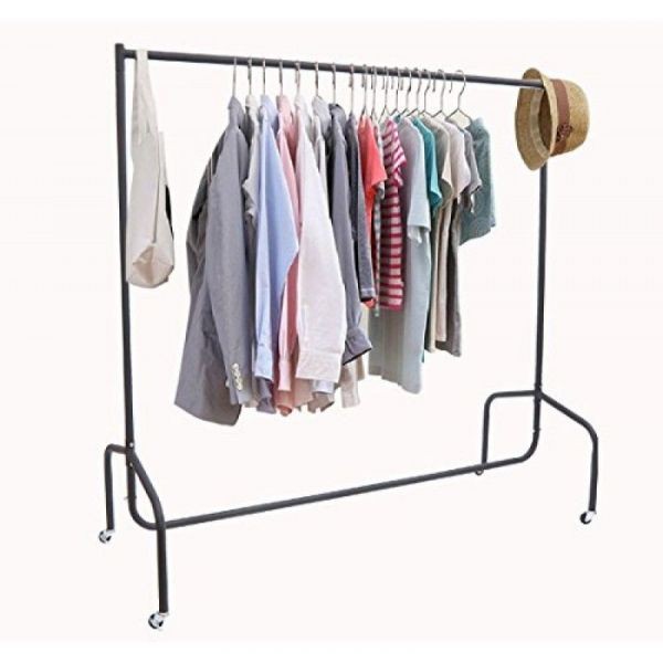 Metallinen vaaterekki pyörillä, max.140 kg – moderni ja tukeva vaateteline kotiin ja liikkeeseen