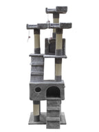 POHJOLAN LEMMIKKITARVIKE Kissan kiipeily-/raapimispuu 170 cm, Vaalean Harmaa