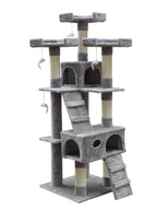 POHJOLAN LEMMIKKITARVIKE Kissan kiipeily-/raapimispuu 170 cm, Vaalean Harmaa