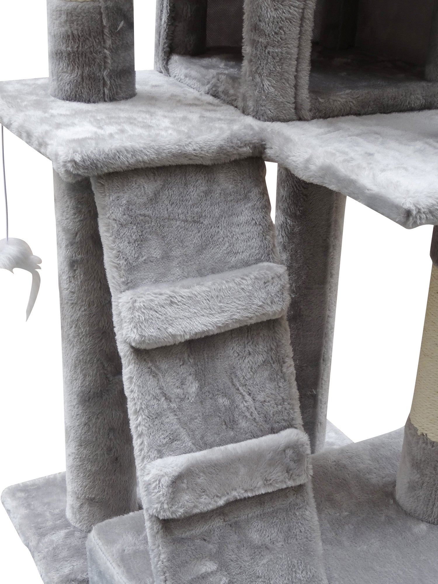 POHJOLAN LEMMIKKITARVIKE Kissan kiipeily-/raapimispuu 170 cm, Vaalean Harmaa