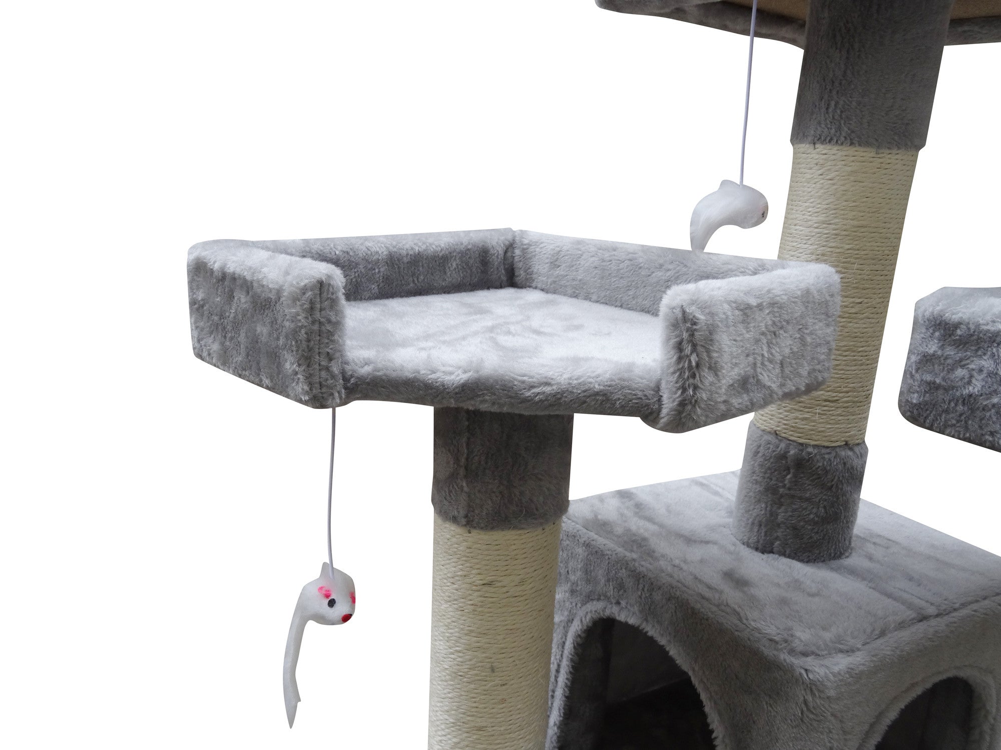 POHJOLAN LEMMIKKITARVIKE Kissan kiipeily-/raapimispuu 170 cm, Vaalean Harmaa