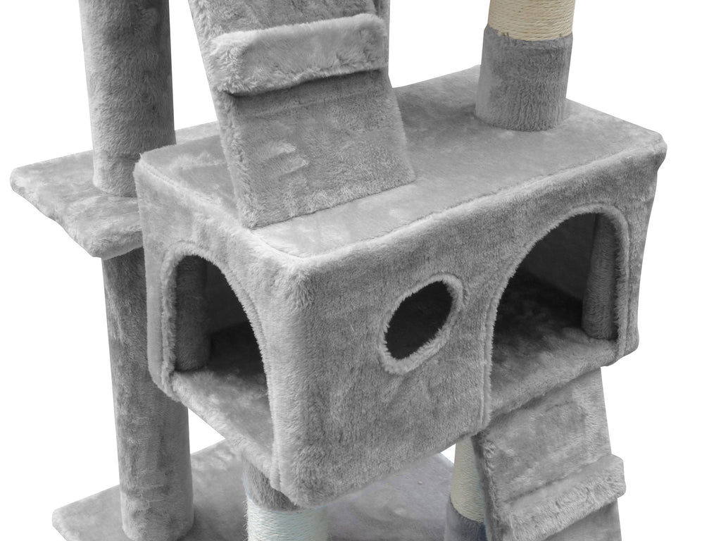 POHJOLAN LEMMIKKITARVIKE Kissan kiipeily-/raapimispuu 170 cm, Vaalean Harmaa