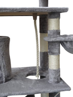 POHJOLAN LEMMIKKITARVIKE Kissan kiipeily-/raapimispuu 141cm, Vaalean Harmaa