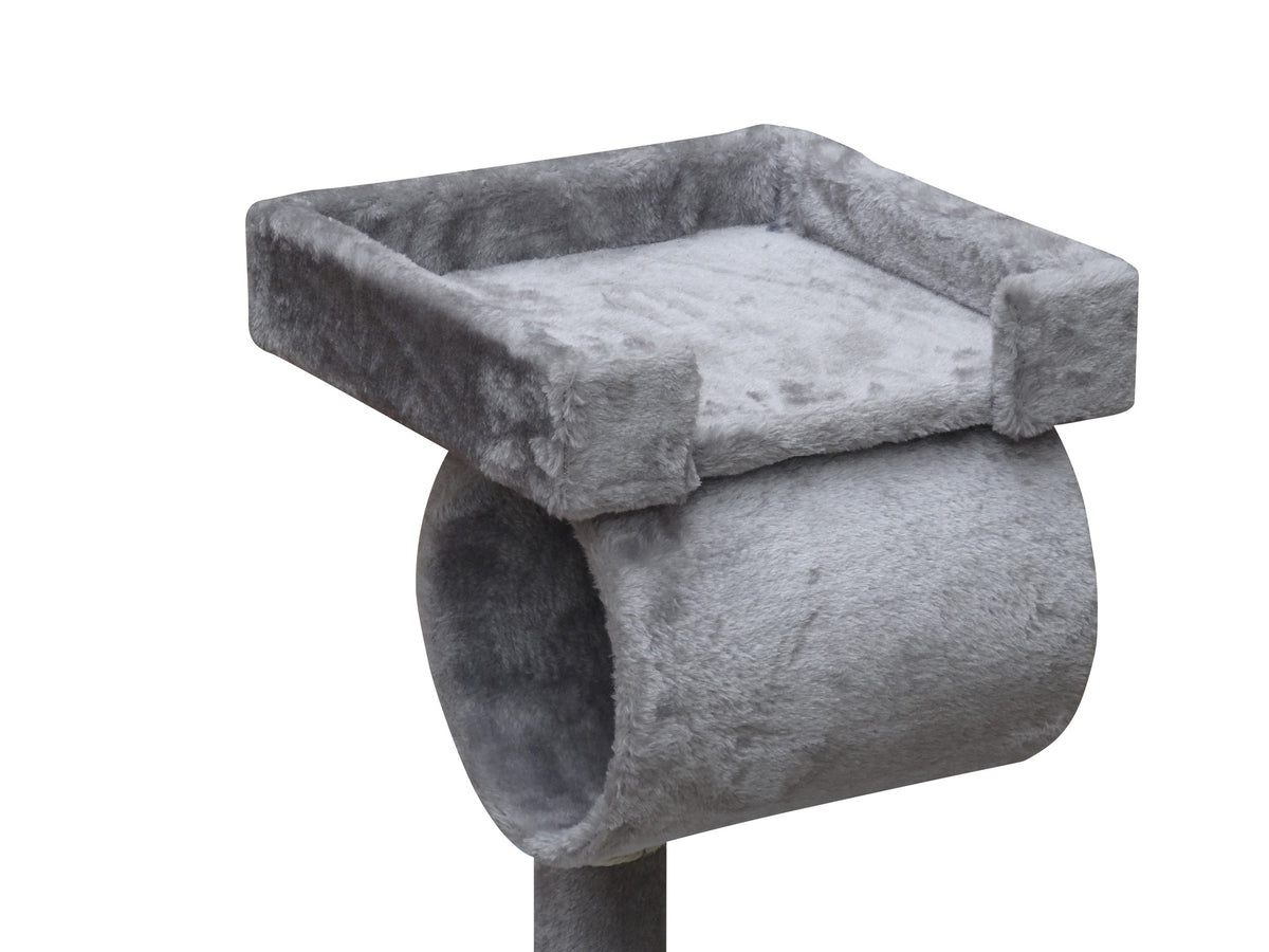 Kattklätterträd 141 cm – 5 nivåer, grotta, 61 x 50 cm
