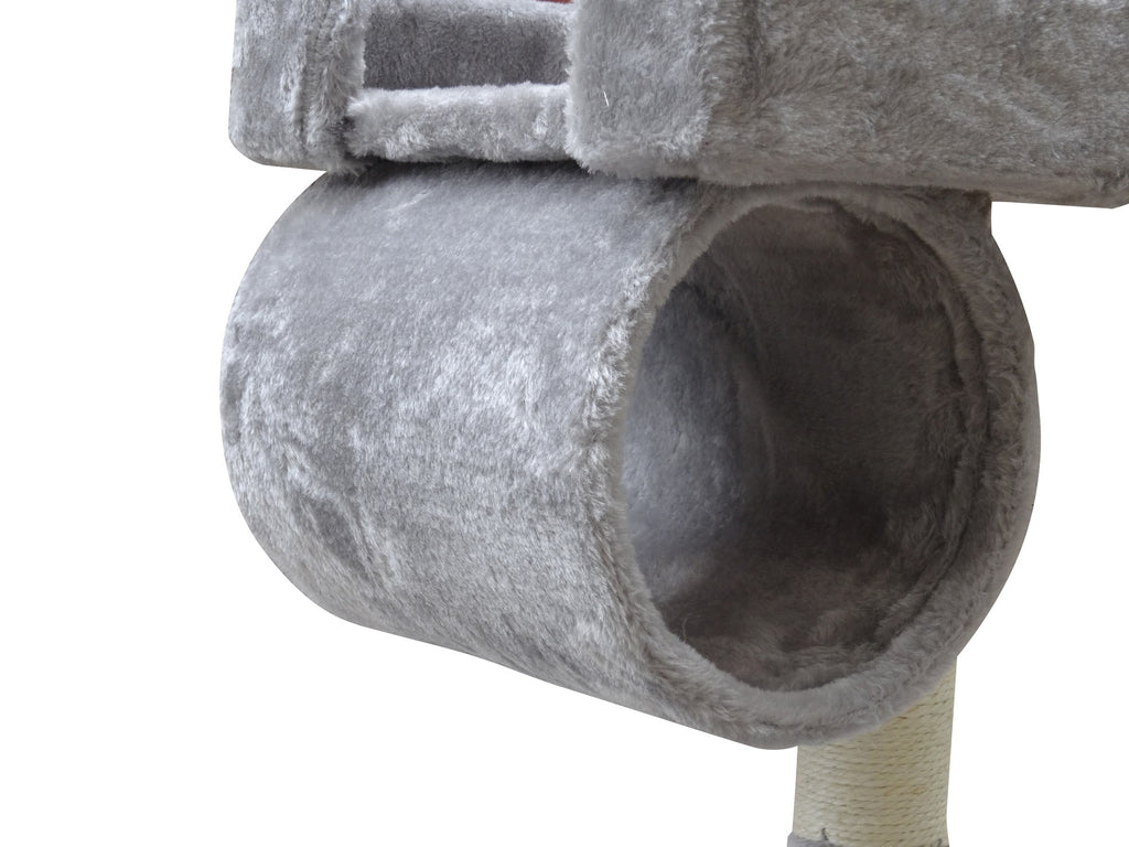 POHJOLAN LEMMIKKITARVIKE Kissan kiipeily-/raapimispuu 141cm, Vaalean Harmaa