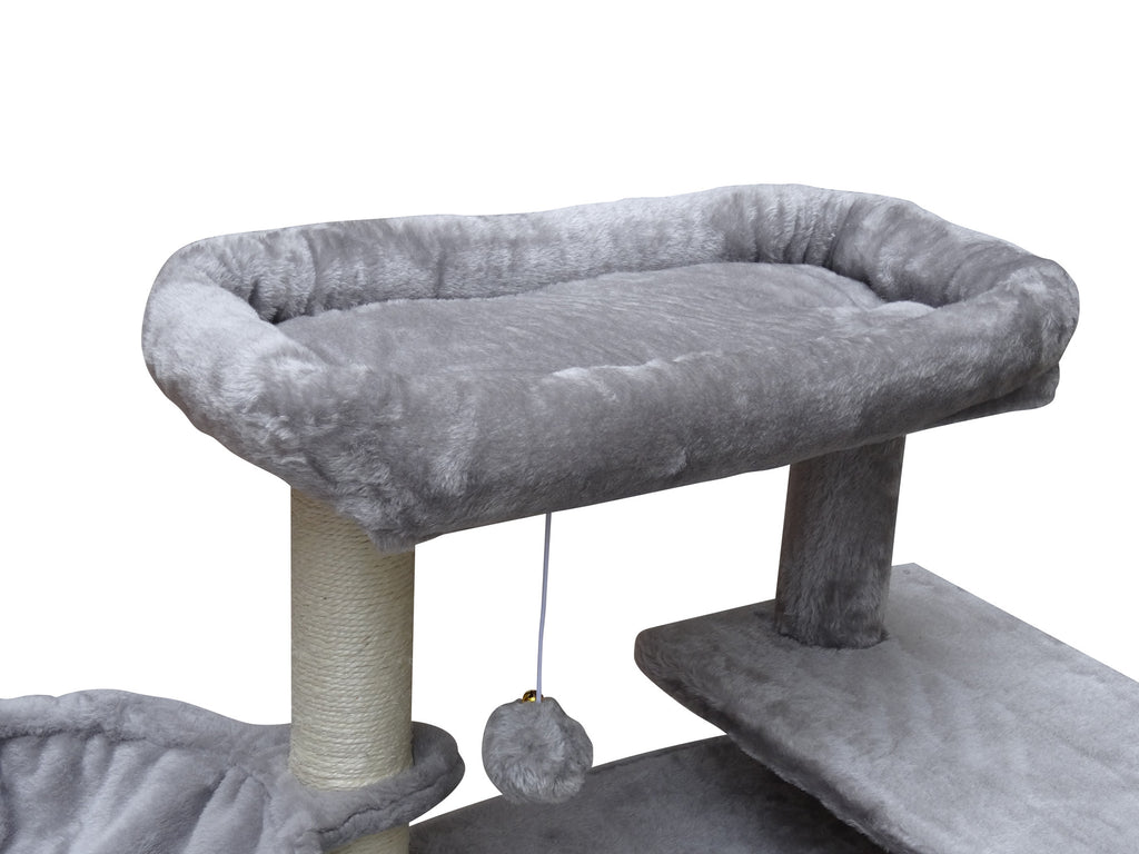 POHJOLAN LEMMIKKITARVIKE Kissan kiipeily-/raapimispuu 106 cm, Vaalean Harmaa