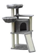 POHJOLAN LEMMIKKITARVIKE Kissan kiipeily-/raapimispuu 106 cm, Vaalean Harmaa