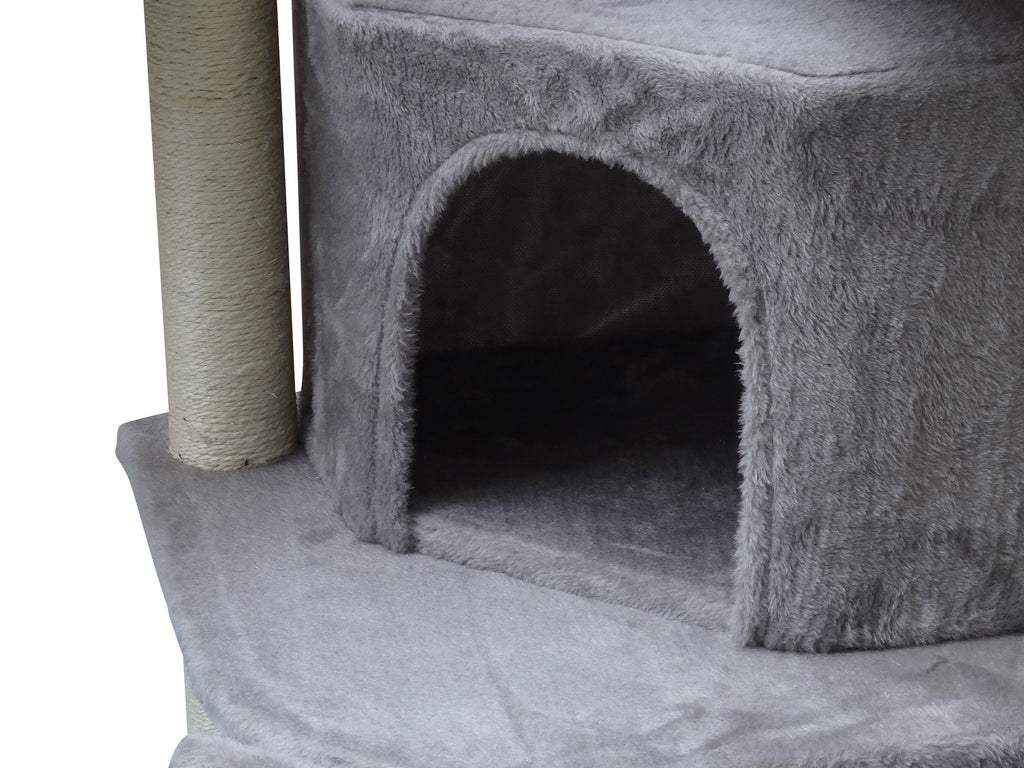 POHJOLAN LEMMIKKITARVIKE Kissan kiipeily-/raapimispuu 106 cm, Vaalean Harmaa