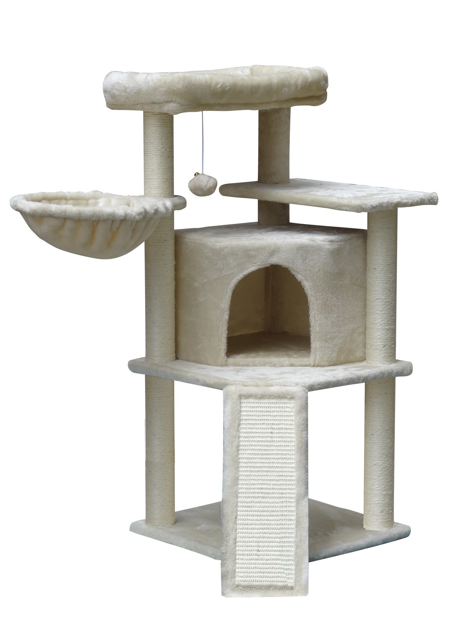 POHJOLAN LEMMIKKITARVIKE Kissan kiipeily-/raapimispuu 106cm, Beige