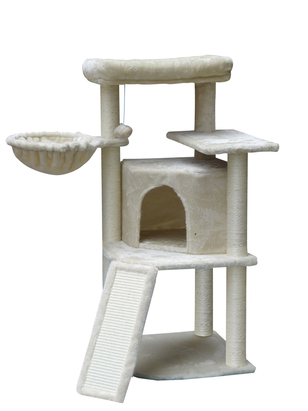 POHJOLAN LEMMIKKITARVIKE Kissan kiipeily-/raapimispuu 106cm, Beige