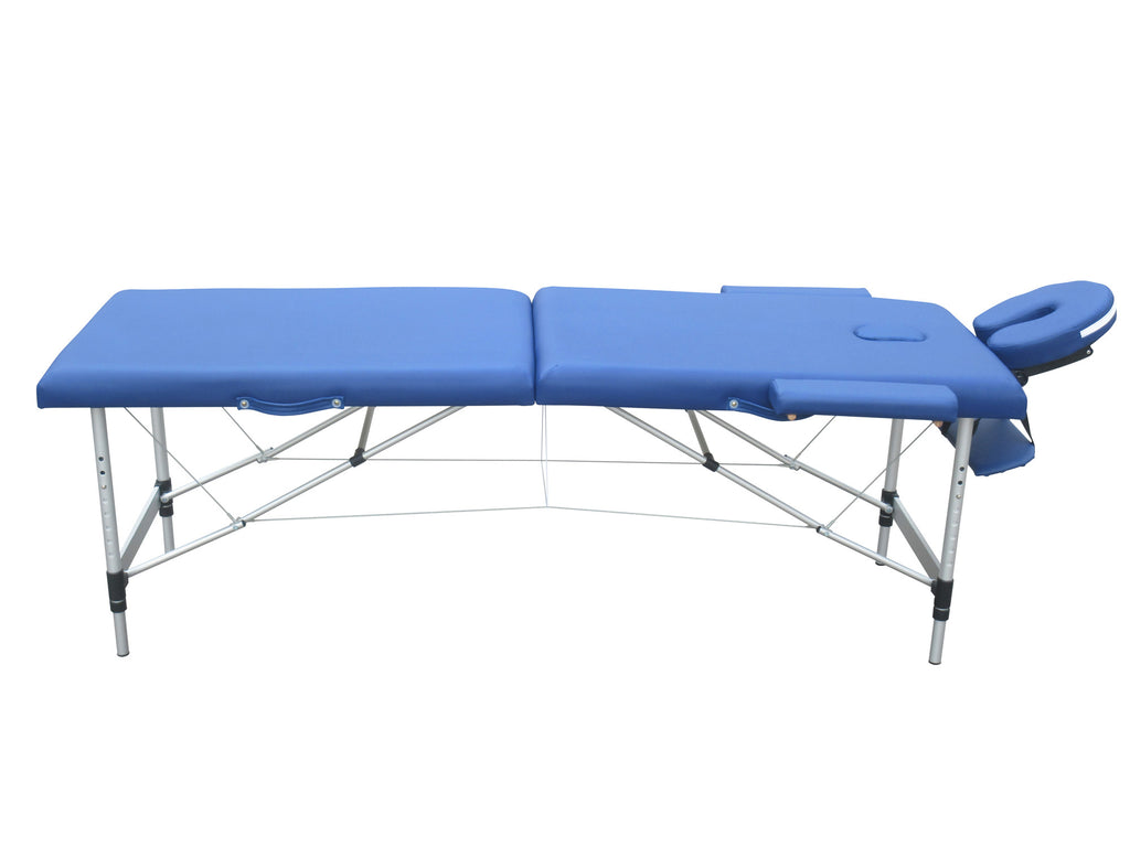 POHJOLAN URHEILUTARVIKE Kokoontaitettava Hierontapöytä Premium Alu 2V, 195x70cm, Sininen