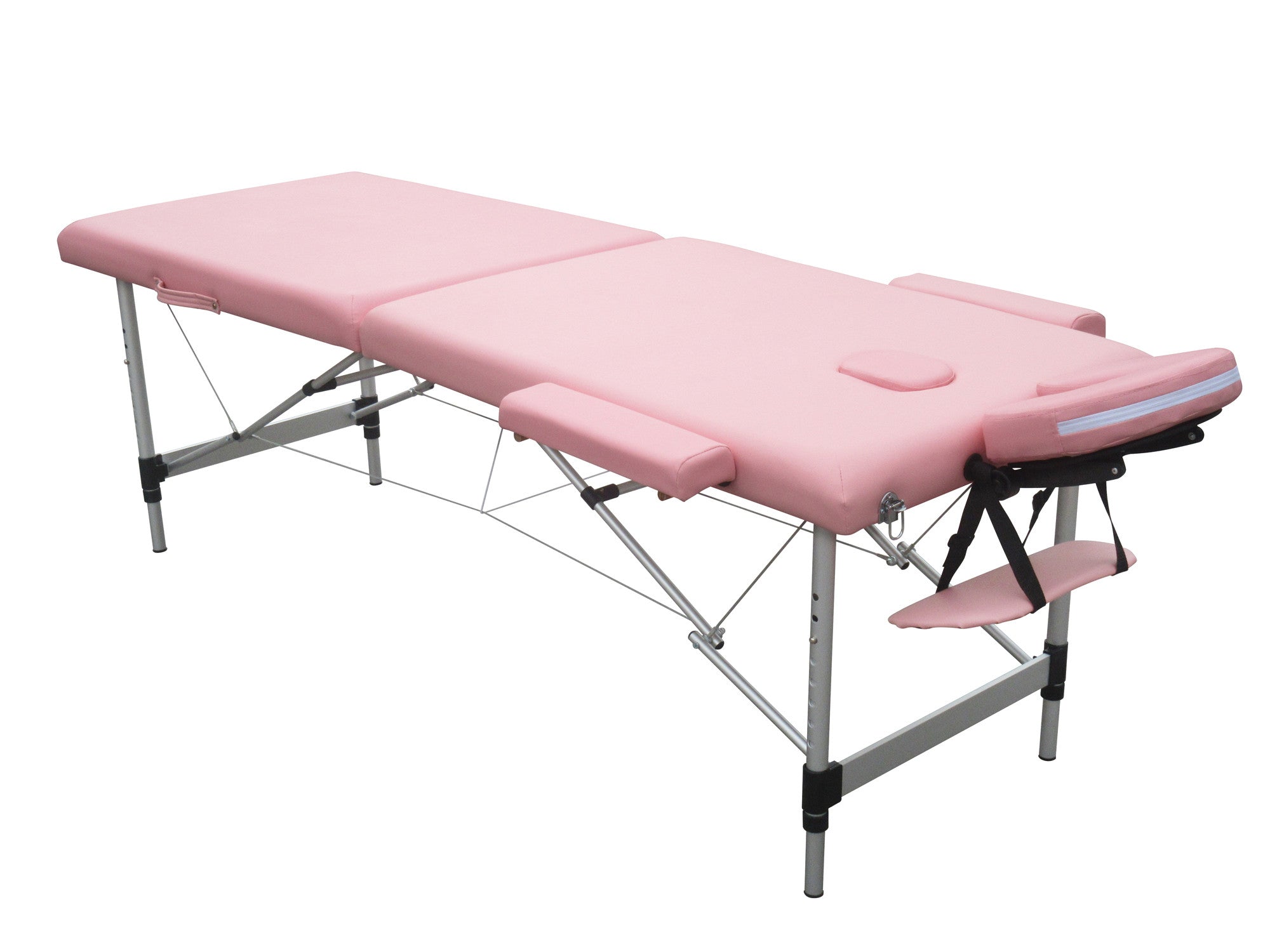 POHJOLAN URHEILUTARVIKE Kokoontaitettava Hierontapöytä Premium Alu 2V, 195x70cm, Pinkki