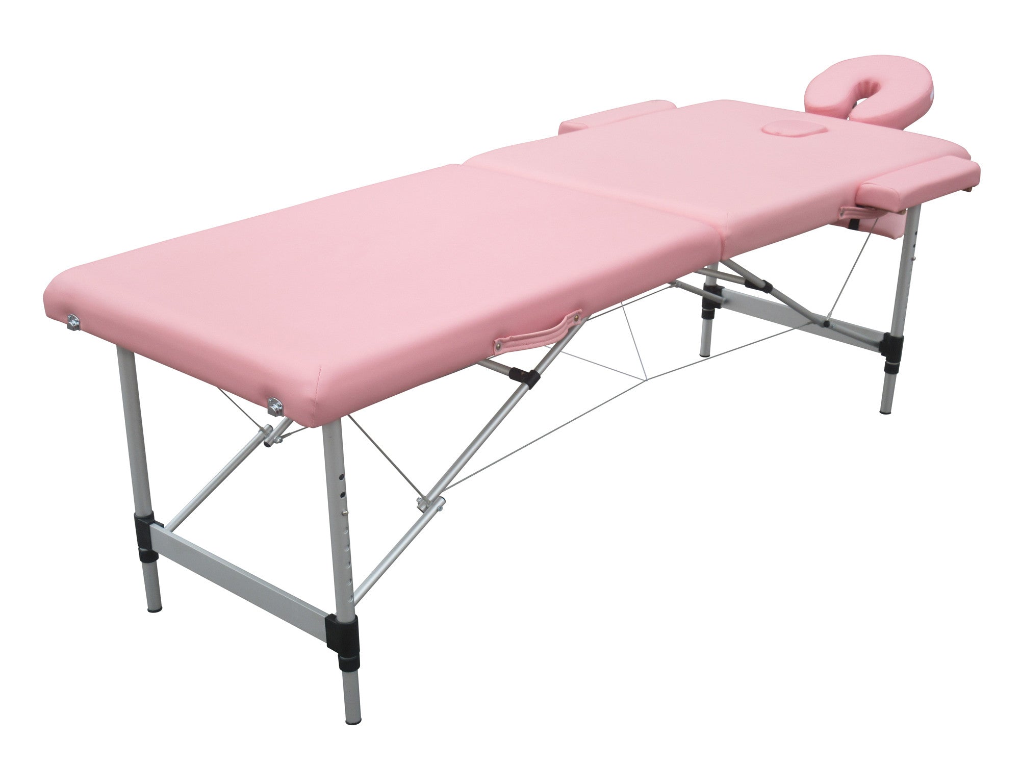 POHJOLAN URHEILUTARVIKE Kokoontaitettava Hierontapöytä Premium Alu 2V, 195x70cm, Pinkki