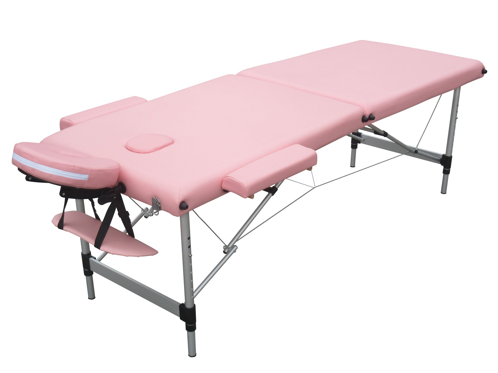 POHJOLAN URHEILUTARVIKE Kokoontaitettava Hierontapöytä Premium Alu 2V, 195x70cm, Pinkki