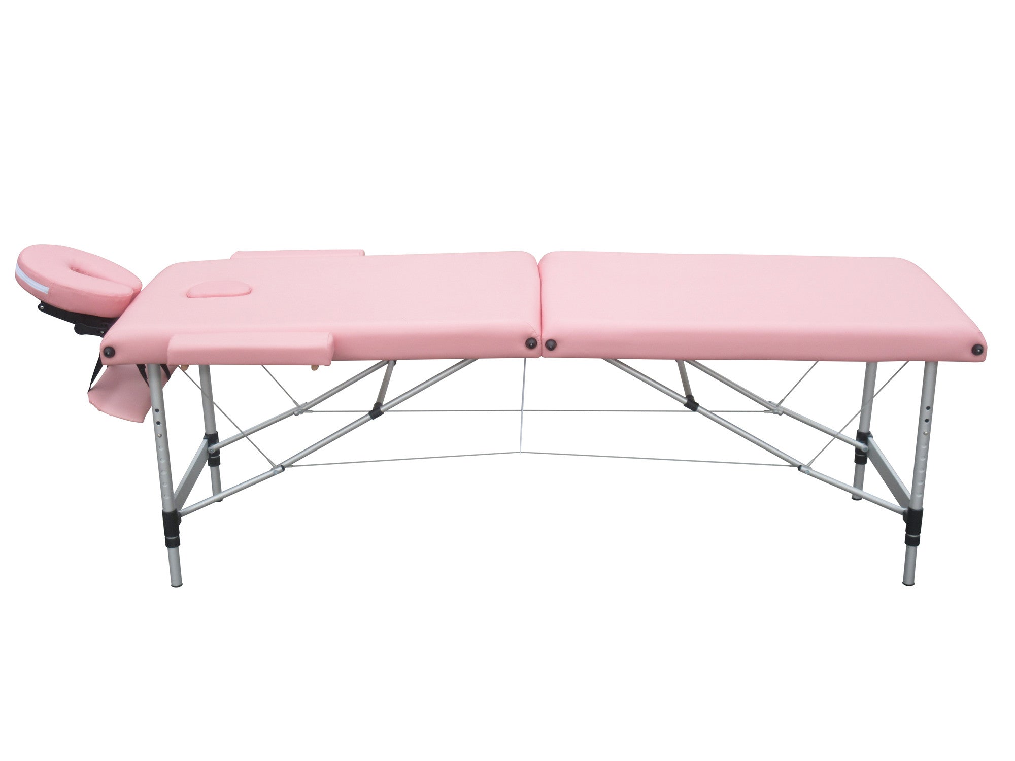 POHJOLAN URHEILUTARVIKE Kokoontaitettava Hierontapöytä Premium Alu 2V, 195x70cm, Pinkki