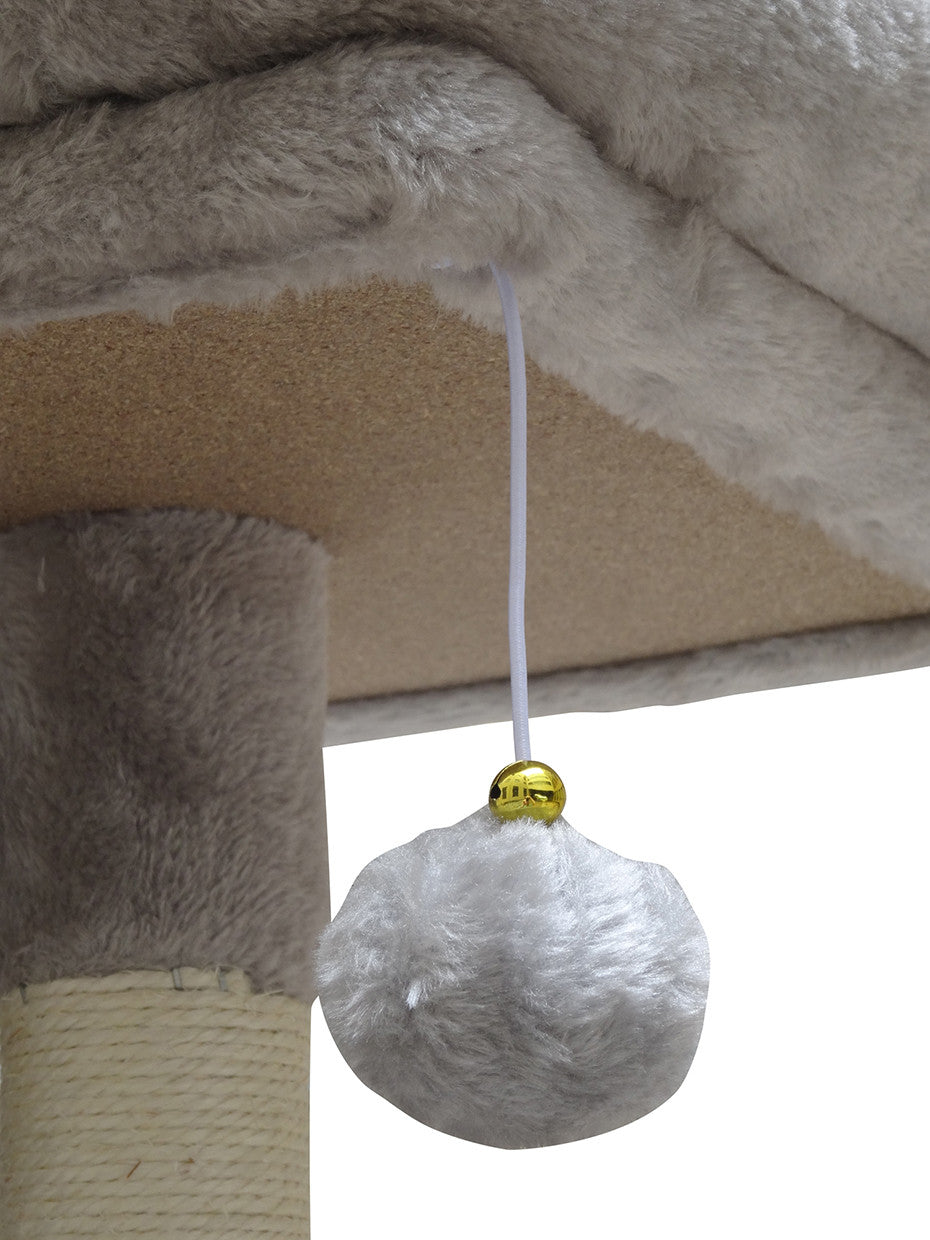 POHJOLAN LEMMIKKITARVIKE Kissan raapimis-/kiipeilypuu 206cm, vaalean harmaa