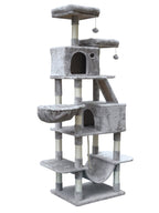 POHJOLAN LEMMIKKITARVIKE Kissan raapimis-/kiipeilypuu 206cm, vaalean harmaa