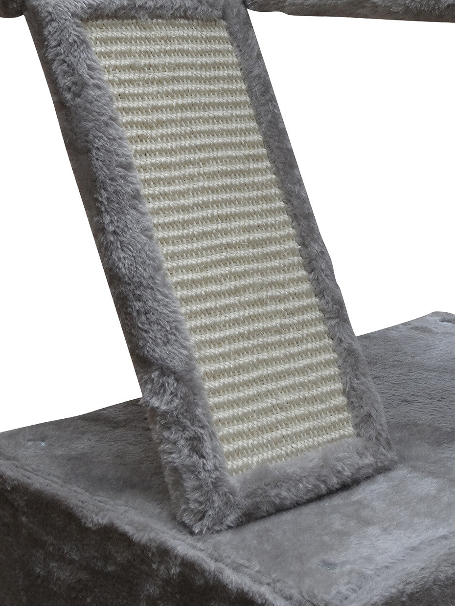 POHJOLAN LEMMIKKITARVIKE Kissan raapimis-/kiipeilypuu 206cm, vaalean harmaa