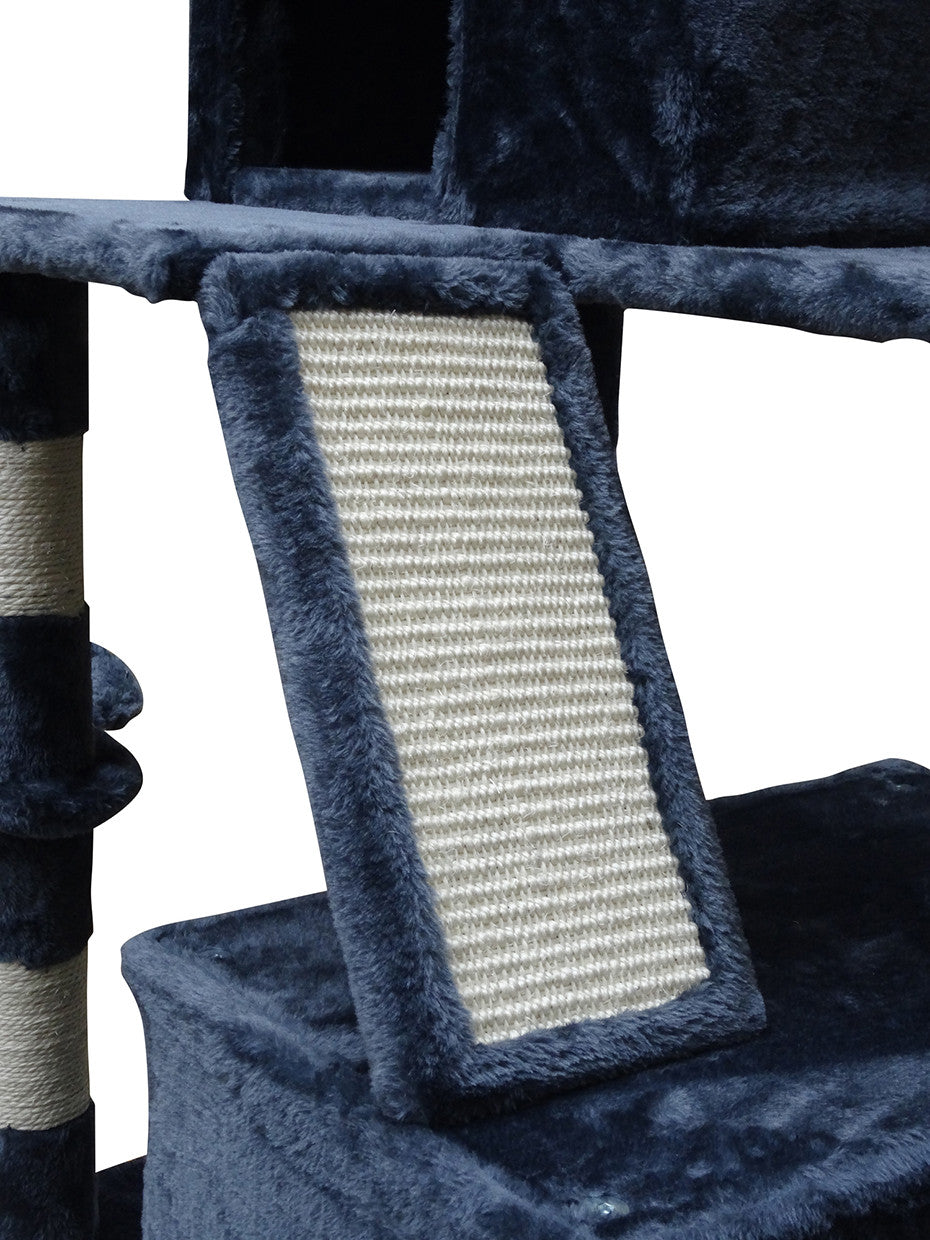 POHJOLAN LEMMIKKITARVIKE Kissojen raapimis-/kiipeilypuu 206 cm, tumman harmaa