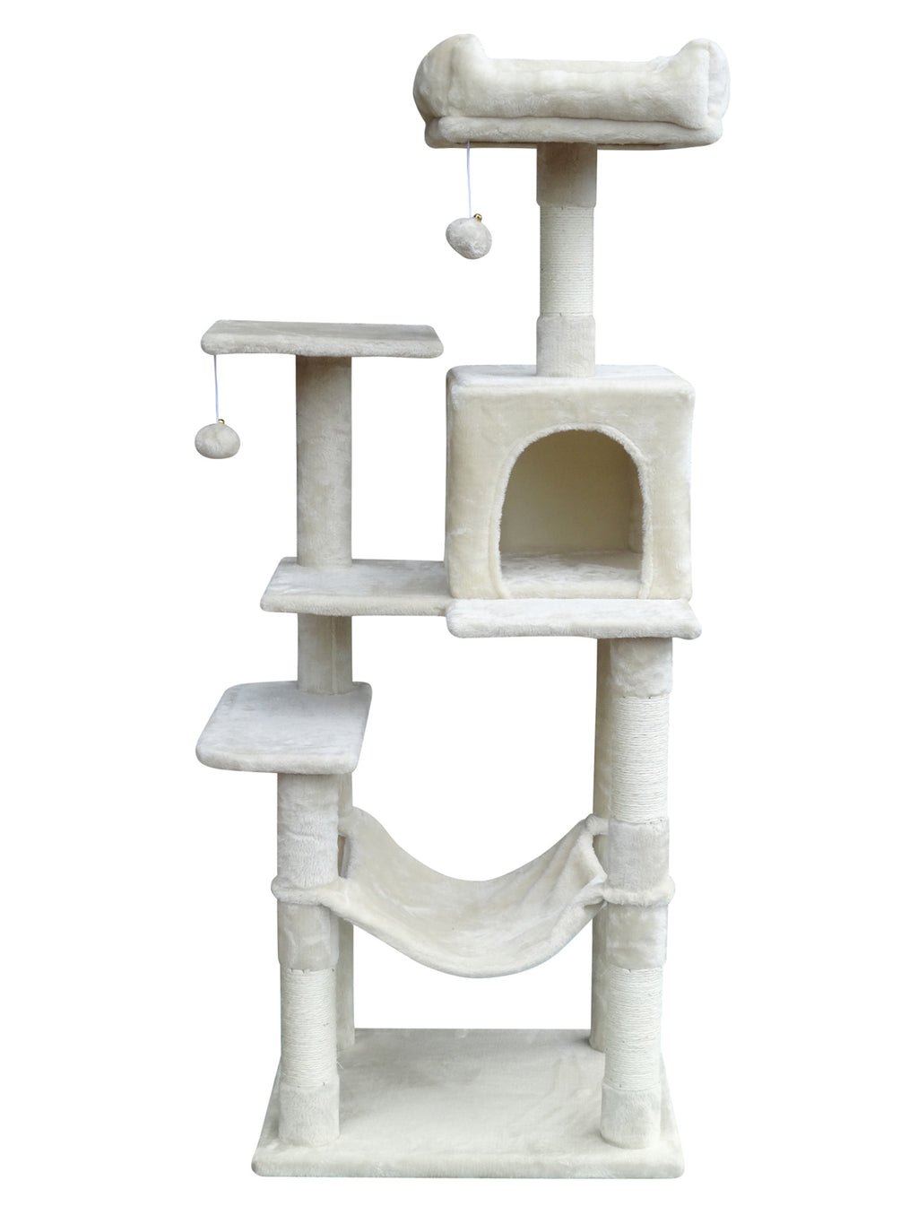 POHJOLAN LEMMIKKITARVIKE Kissan kiipeily-/raapimispuu 143 cm, beige