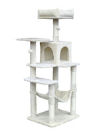 POHJOLAN LEMMIKKITARVIKE Kissan kiipeily-/raapimispuu 143 cm, beige