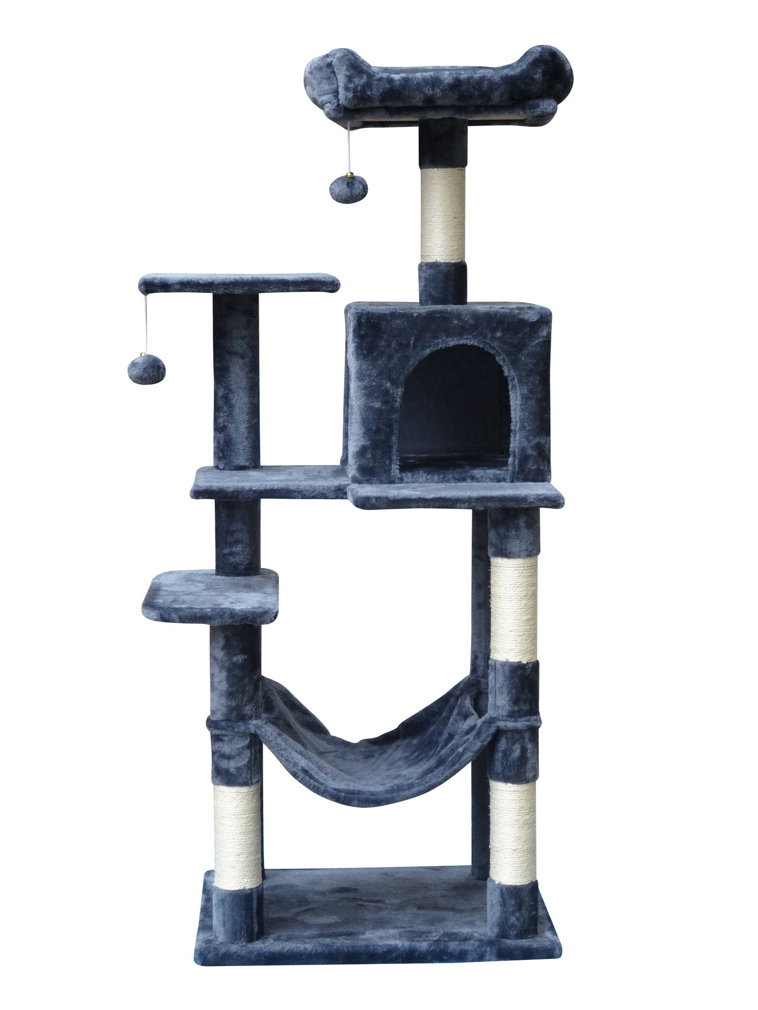 POHJOLAN LEMMIKKITARVIKE Kissan kiipeily-/raapimapuu 143 cm, tumman harmaa