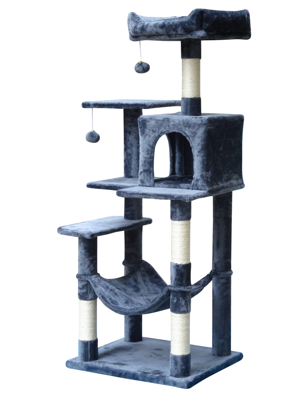 POHJOLAN LEMMIKKITARVIKE Kissan kiipeily-/raapimapuu 143 cm, tumman harmaa