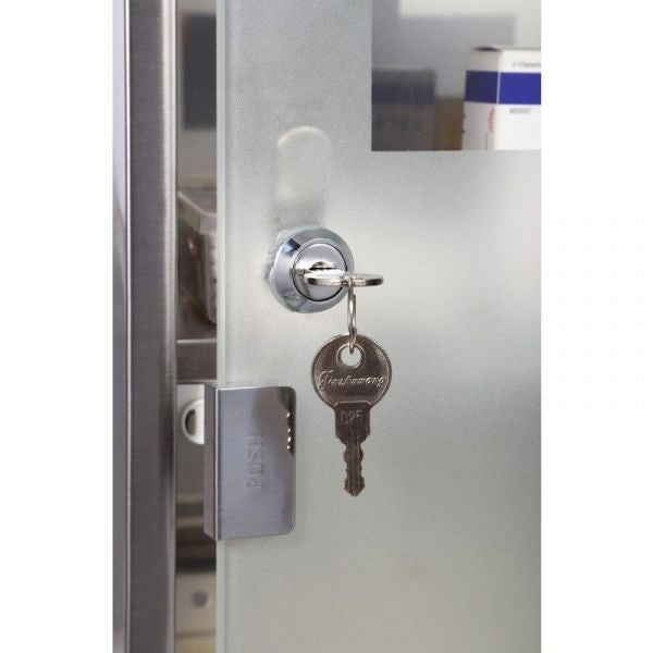 Lääkekaappi ruostumattomasta teräksestä 3-tasoa