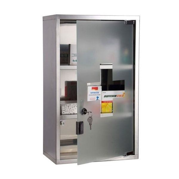 Lääkekaappi ruostumattomasta teräksestä 3-tasoa