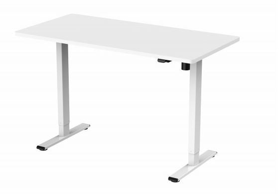 Sähköpöytä 140 x 70 cm – 71–121 cm korkeussäätö, 70 kg, valkoinen