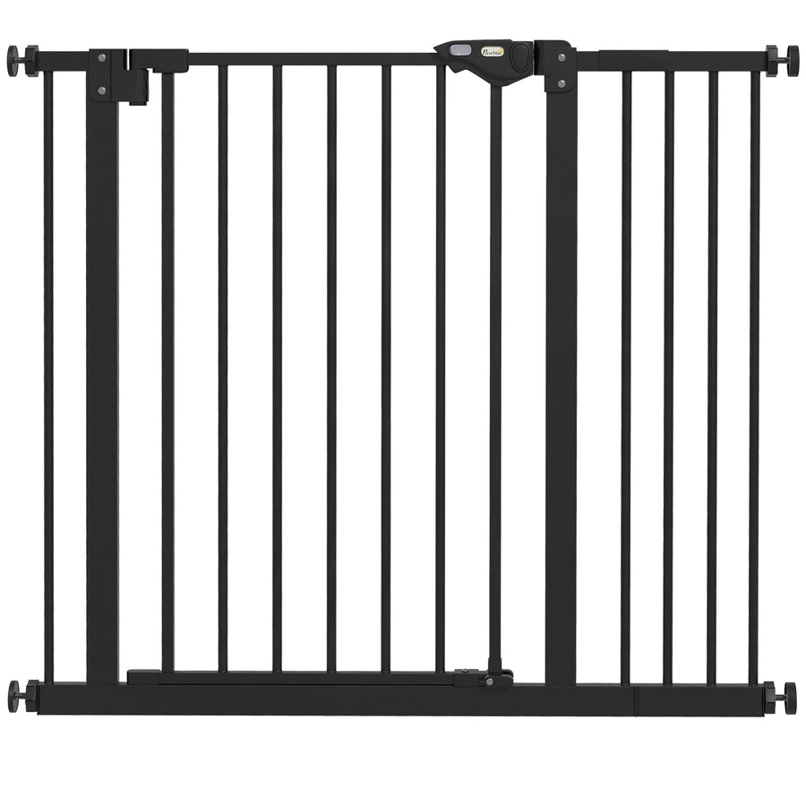 Koiraportti ilman porausta, automaattisesti sulkeutuva, leveys 74–80 tai 87–94 cm, metalli, musta