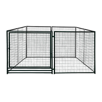 Koiratarha 3 x 3 m – 9 m², galvanoitu teräs, 182 cm, musta