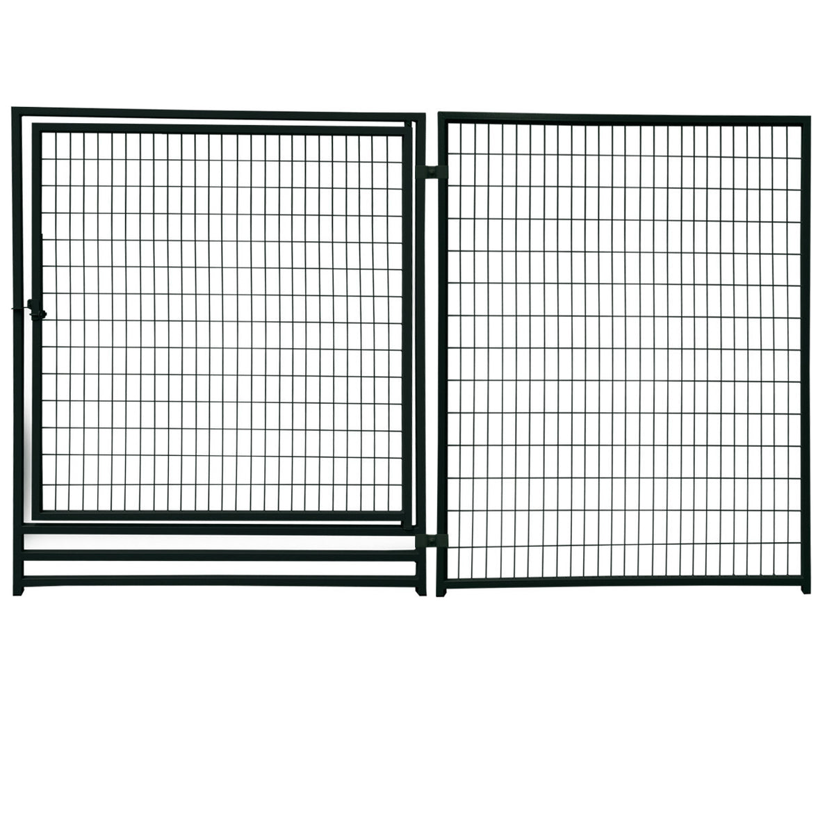 Koiratarha 3 x 3 m – 9 m², galvanoitu teräs, 182 cm, musta