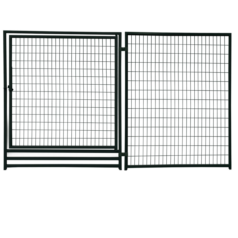 Hundkoja 3 x 3 m – 9 m², galvaniserat stål, 182 cm, svart