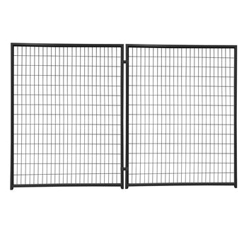 Koiratarha 3 x 3 m – 9 m², galvanoitu teräs, 182 cm, musta