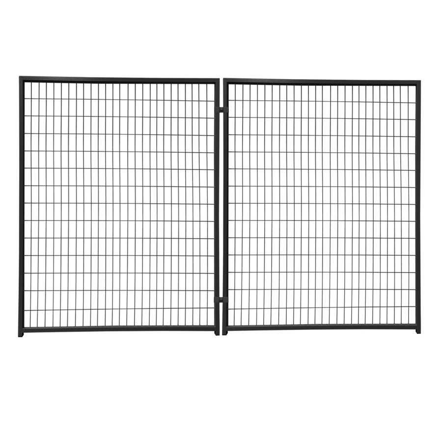 Hundkoja 3 x 3 m – 9 m², galvaniserat stål, 182 cm, svart
