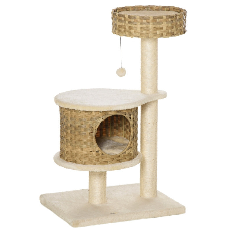 Kattklösstolpe 95 cm, beige