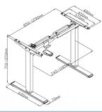 Pohjola Indoor Sähköpöydän Runko 2, 71-121cm, Valkoinen