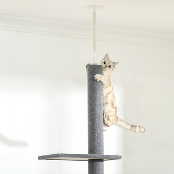 Kattklätterträd 43 x 27 x 228-260 cm (grå)