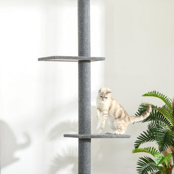Kattklätterträd 43 x 27 x 228-260 cm (grå)