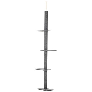 Kattklätterträd 43 x 27 x 228-260 cm (grå)