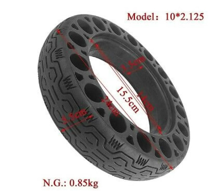 Sähköpotkulaudan honeycomb etu- ja takarengas 10x2.125"