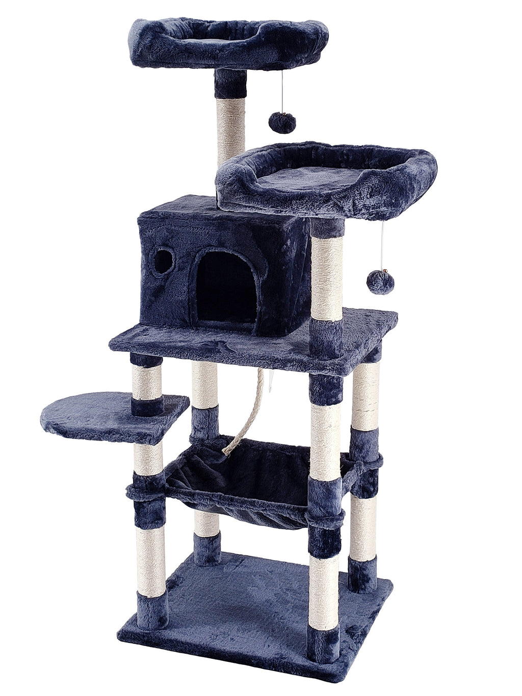 POHJOLAN LEMMIKKITARVIKE Kissan kiipeily-/raapimispuu 143 cm, tumman harmaa