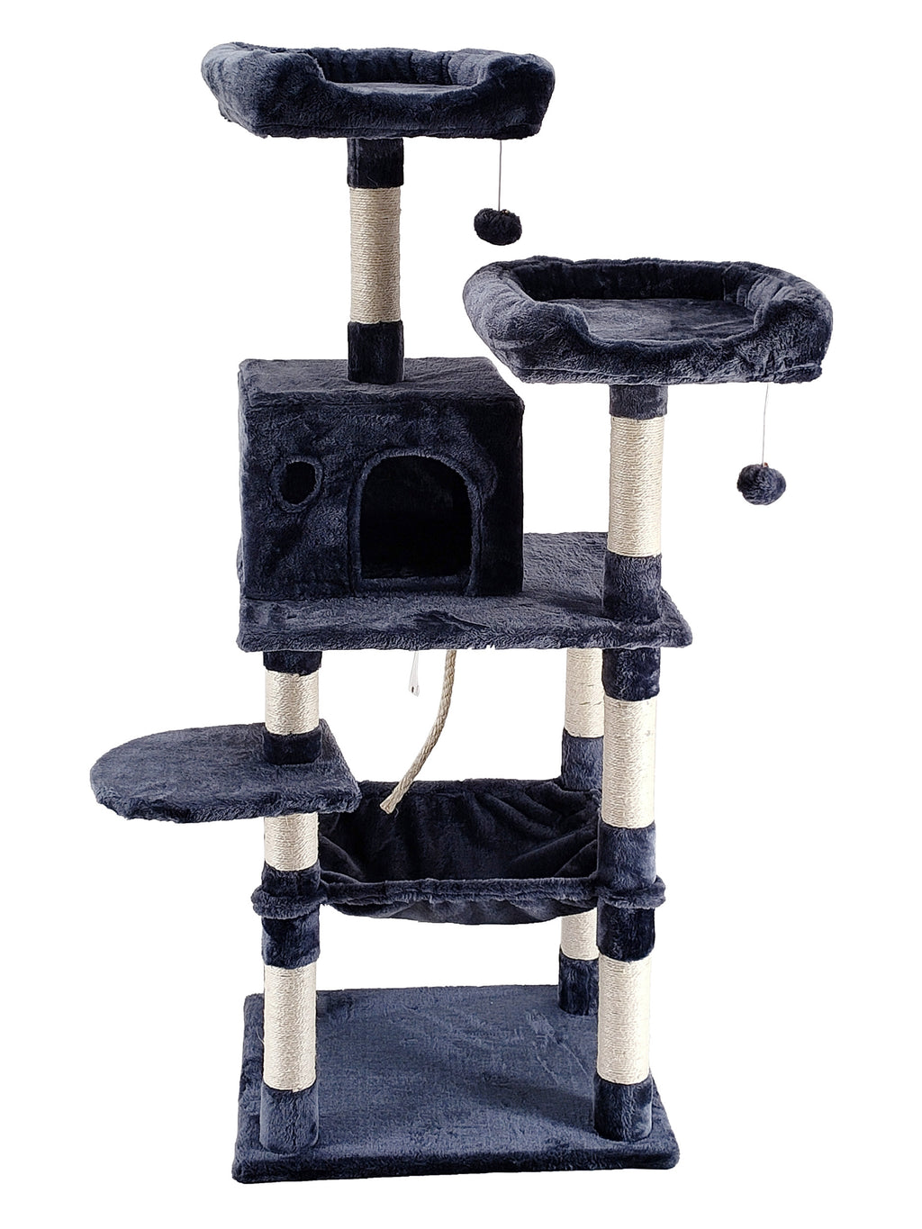 POHJOLAN LEMMIKKITARVIKE Kissan kiipeily-/raapimispuu 143 cm, tumman harmaa