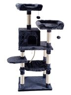 POHJOLAN LEMMIKKITARVIKE Kissan kiipeily-/raapimispuu 143 cm, tumman harmaa